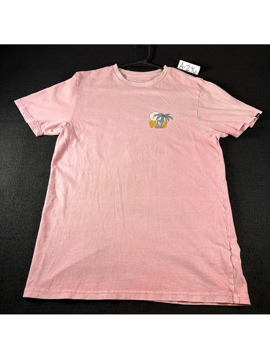 Vans Other - Vans Mens M Pink Tropical Palm Tree Graphic T Shirt Off The Wall Skate Surf